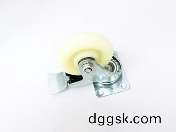 雙軸承白尼龍輪應用